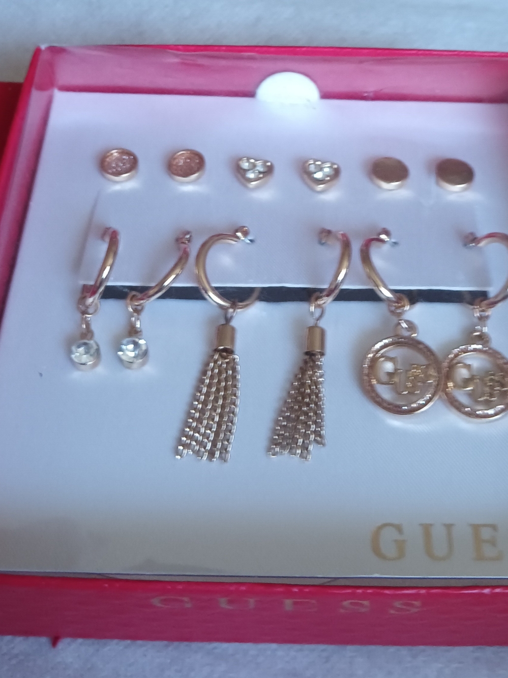 GUESS SIX EARRINGS BOXED SET